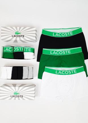 Носки и трусы набор lacoste. комплект трусов 3шт и носков 6 пар лакосте. мужские трусы боксеры5 фото