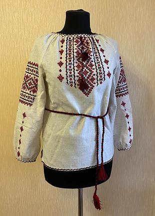 Вышиванка национальная одежда льняная новая