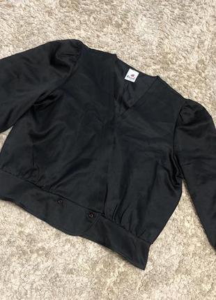 Черная классическая крутая блузка, размер л/мин