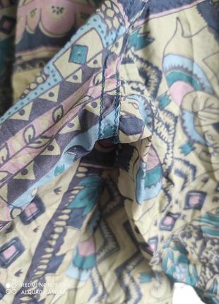 Рубашка шовк 💯 c&a різнокольоровий голубий принт тварини слон 🐘 вінтаж,l,m,38-423 фото