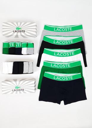 Нижнее белье и комплекты: трусы боксеры 5шт низкие носки 6 пар lacoste. трусы и носки мужские4 фото