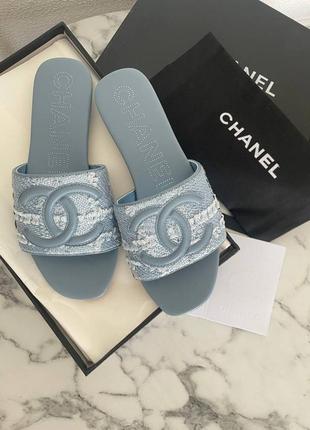 Шлепки в стиле chanel 💙