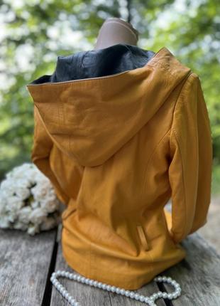 Фирменная стильная натуральная кожаная куртка косуха3 фото