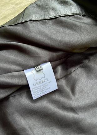 Фирменная стильная натуральная кожаная куртка косуха7 фото