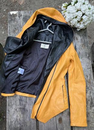 Фирменная стильная натуральная кожаная куртка косуха9 фото