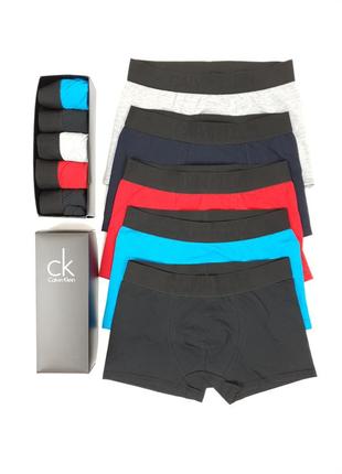 Подарочные наборы трусы боксеры 5шт Brązowy calvin klein. комплект нижнего белья мужского бренд