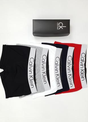 Боксеры трусы комплект 5шт calvin klein. набор трусов для мужчин в коробке кельвин кляйн. нижнее4 фото