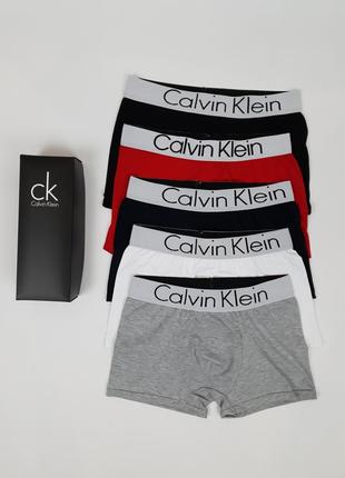 Боксеры трусы комплект 5шт calvin klein. набор трусов для мужчин в коробке кельвин кляйн. нижнее6 фото