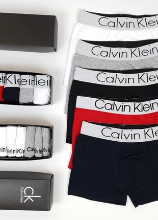 Мужские трусы боксеры 5шт носки короткие 9 пар calvin klein. нижнее белье мужское и носки низкие кел1 фото