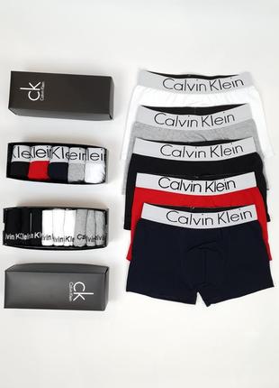 Набір чоловічої білизни 5 шт. шкарпетки короткі 30 пар calvin klein. набір чоловічих трусів боксерів кельвін