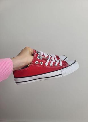 Женские красные кеды converse all star 🆕 кеды конверс олл стар4 фото