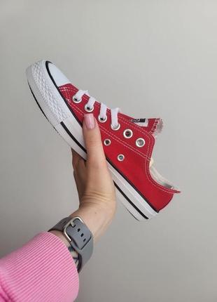 Женские красные кеды converse all star 🆕 кеды конверс олл стар3 фото