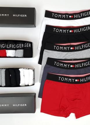 Чоловічі труси боксери та шкарпетки Fatos tommy hilfiger. низькі шкарпетки 18 пар спідня білизна боксери 5 шт.
