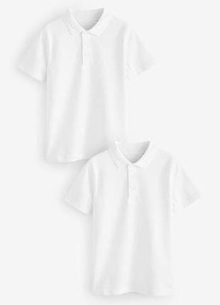 Поло хлопковые 2шт next англия,3-16 рокiв!🤍