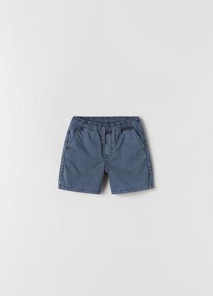 Подростковые коттоновые шорты для мальчика 11-12 лет zara испания размер 152