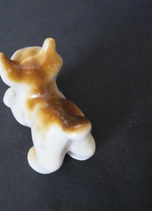 Фарфоровая статуэтка "рысенок" зхк, полонное