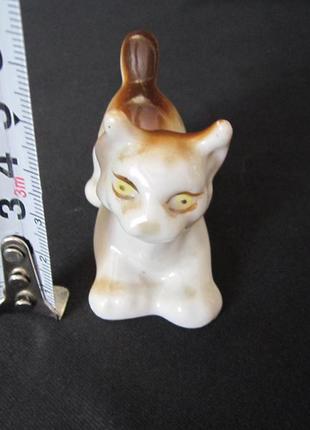 Фарфоровая статуэтка "рысенок" зхк, полонное