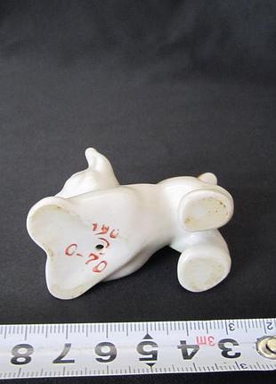 Фарфоровая статуэтка "рысенок" зхк, полонное