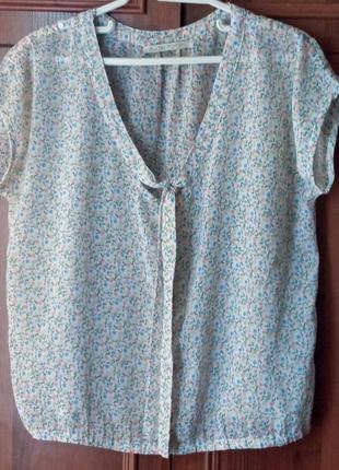 Блуза в квітковий принт zara зара
