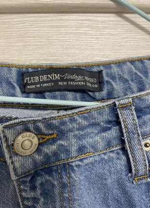 Джинсы с вышивкой mom club denim3 фото