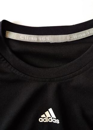 Р 14 / 48-50 спортивная черная футболка унисекс для спорта фитнеса йоги adidas4 фото