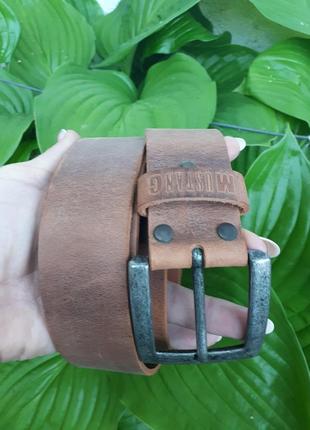 Мужской кожаный ремень/mustang\ нижняя/ловья кожа\р.110