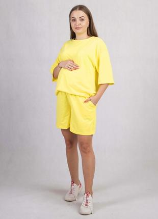 Літній комплект стилі оверсайз для вагітних 4 кольори1 фото