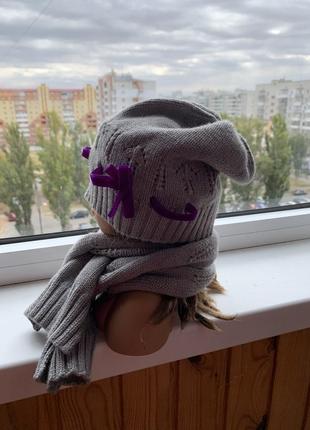 Набор шапка шарф весна осень1 фото