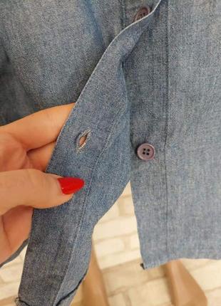Новая пышная джинсовая юбка миди с карманами, пуговицы в ряд ,размер 3-4 хл7 фото
