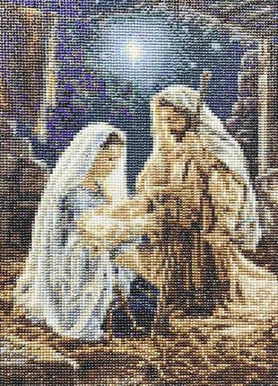 Набір алмазна мозаїка вишивка різдво христове вифлеємська зірка ісус бог на підрамнику 5d 30х40 см