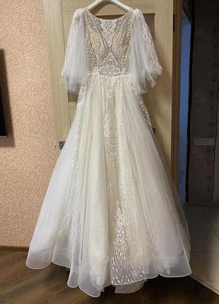 Свадебное платье дизайнерское от оксана муха. модель eos.4 фото