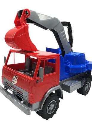 Детская машинка экскаватор х2 orion 495or с подвижным ковшом (красный)