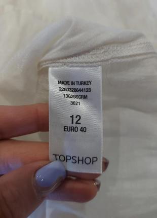 Воздушная, невесомая летняя блуза молочного цвета topshop с красивым воротником  46-482 фото