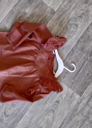 Фирменная удобная красивая стильная натуральная нарядная блуза от h&amp;m2 фото