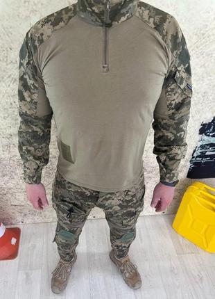 Літня тактична військова форма піксель рип стоп зсу літо з наколінниками, одяг вск,...