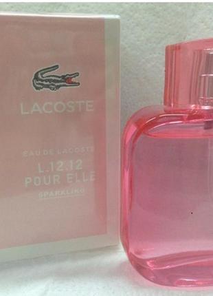 Женские духи lacoste eau de l12.12 pour elle sparkling 90 мл