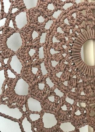 Панно круглое ,мандала гармония 44 см ажурная ,вязаная крючком,ручная работа,декор для...