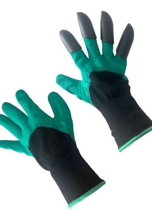 Рукавички садові з кігтями garden genie gloves2 фото