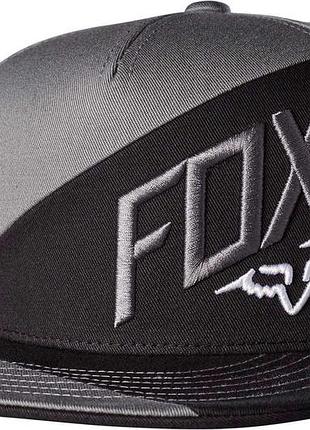Кепка fox снепбэк черный с серым