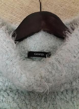Нежно-бирюзовый свитер травка george3 фото