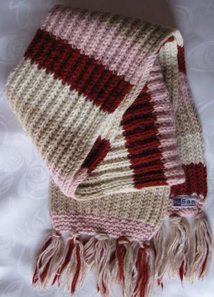 Супер теплый шерстяной шарф брэнд kusan лондон-н.зеландия-непал6 фото