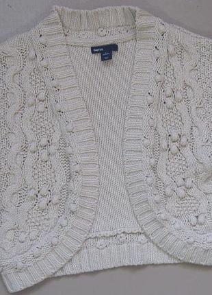 Стильная кофта болеро накидка gap kids на 6-7 лет бежевая