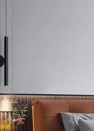 Люстра стельова led de3c/1-bk-k чорний 33-188х12х30 см.