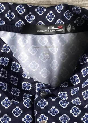 Поло\футболка rlx ralph lauren tailored fit floral printed polo3 фото