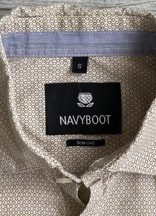 Сорочка\рубашка navyboot slim line printed short sleeve shirt3 фото