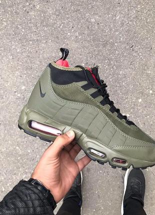 ❄️зимние❄️🔥nike air max 95 sneakerboot olive🔥мужские кроссовки найк.