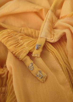 Платье летнее желтое женское сарафан яркий фирменный лёгкий плессе плиссе царафан5 фото