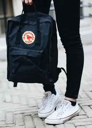 🔥  fjall raven black 🔥16л. чёрный мужской \женский рюкзак.