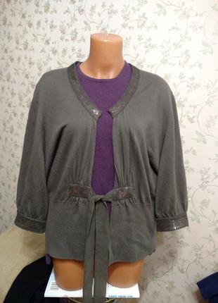 Кофта кардиган шовк,шерсть лана