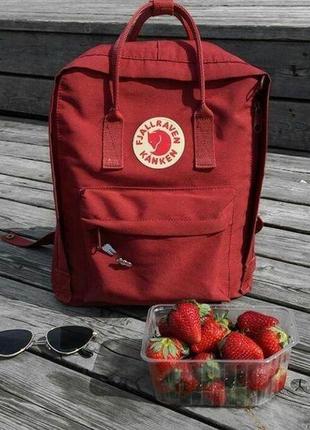 💖рюкзак fjall red raven💖 червоний жіночий \чоловічий. 16л.